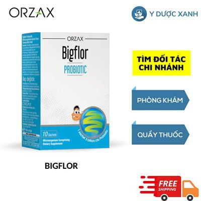 BIGFLOR, 10 gói, Men vi sinh bổ sung lợi khuẩn, hỗ trợ tiêu hóa cho trẻ từ 1 tuổi của Thổ Nhĩ Kỳ 
