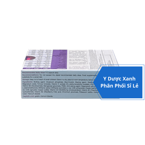 EVUMUM PLUS, 30 viên, Viên uống vitamin tổng hợp cho phụ nữ mang thai của Ý