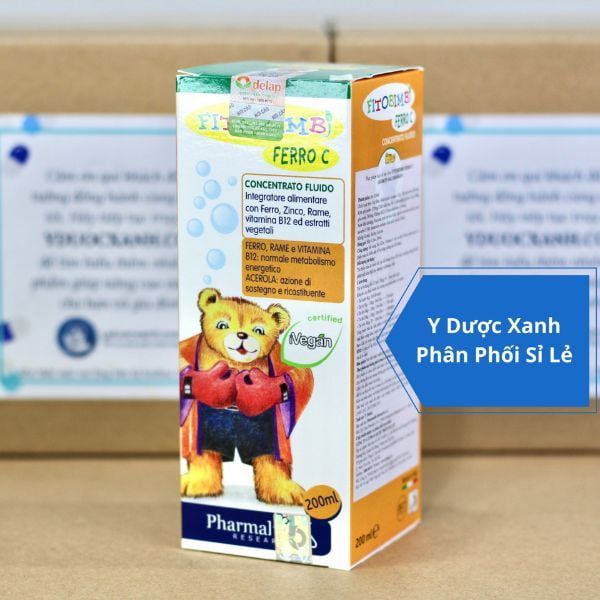 FITOBIMBI FERRO C, 200 ml, Siro bổ máu, tăng đề kháng cho bé, trẻ em từ 2 tuổi của Ý