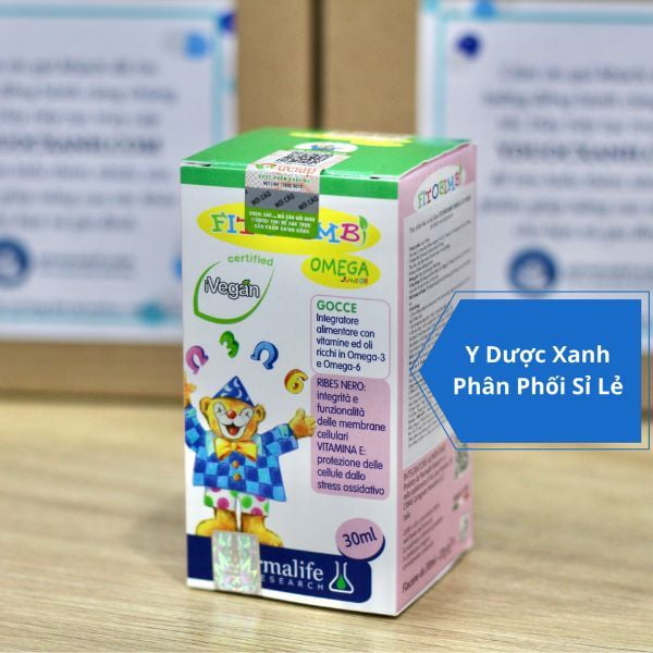 FITOBIMBI OMEGA JUNIOR, 30ml, Siro phát triển não bộ và mắt cho bé, trẻ nhỏ  từ 1 ngày tuổi của Ý