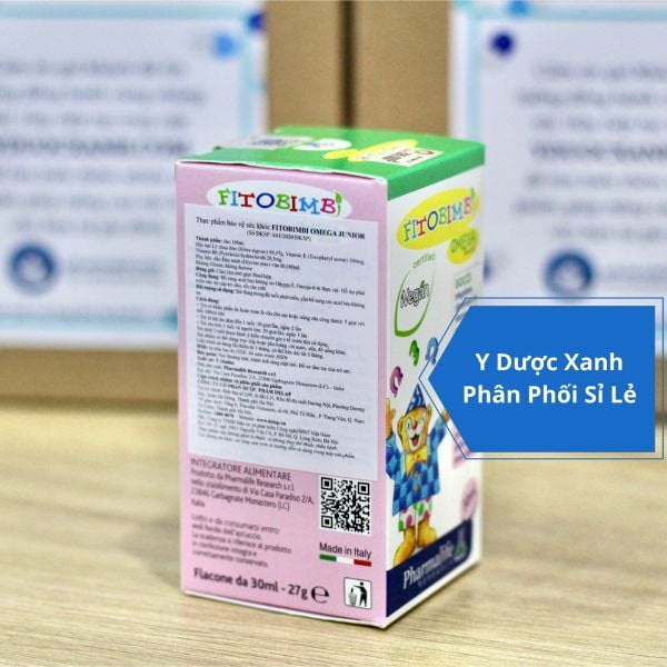 FITOBIMBI OMEGA JUNIOR, 30ml, Siro phát triển não bộ và mắt cho bé, trẻ nhỏ  từ 1 ngày tuổi của Ý