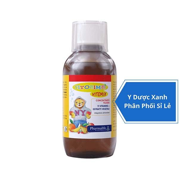 FITOBIMBI VITEMIX, 200ml, Siro bổ sung vitamin tổng hợp cho bé, trẻ em từ 2 tuổi của Ý