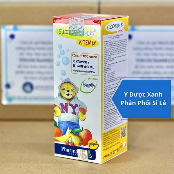 FITOBIMBI VITEMIX, 200ml, Siro bổ sung vitamin tổng hợp cho bé, trẻ em từ 2 tuổi của Ý