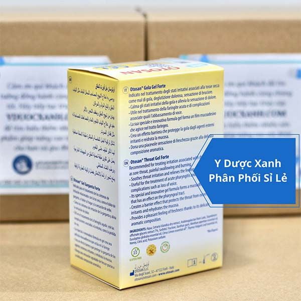 OTOSAN THROAT GEL FORTE, 14 gói, Gel ngậm giảm đau họng, giảm ho cho trẻ em từ 1 tuổi của Ý