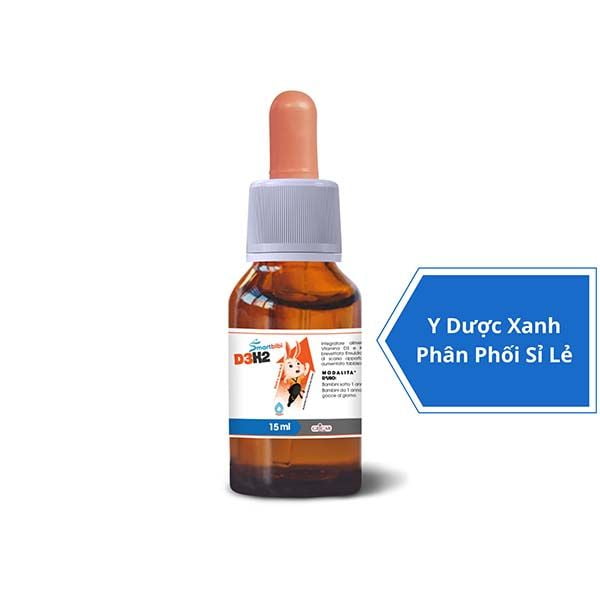 SMARTBIBI D3K2, 15ml, Bổ sung D3 K2 dạng nhỏ giọt cho trẻ sơ sinh và trẻ nhỏ của Ý