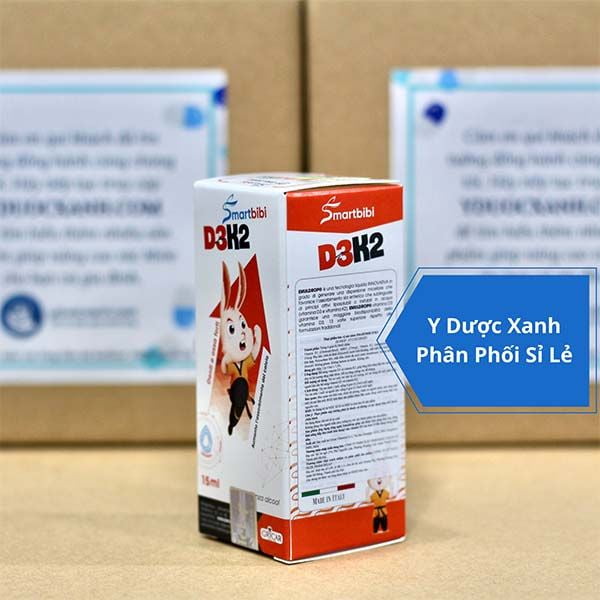 SMARTBIBI D3K2, 15ml, Bổ sung D3 K2 dạng nhỏ giọt cho trẻ sơ sinh và trẻ nhỏ của Ý