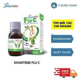 SMARTBIBI FLU C, 100ml, Giảm triệu chứng cảm cúm và tăng đề kháng cho trẻ từ 1 tuổi của Ý