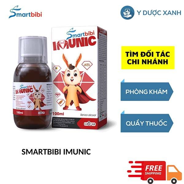 SMARTBIBI IMUNIC, 100ml, Siro tăng sức đề kháng cho bé, trẻ em từ 6 tháng tuổi của Ý