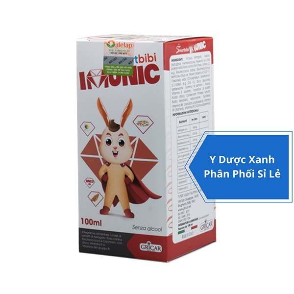 SMARTBIBI IMUNIC, 100ml, Siro tăng sức đề kháng cho bé, trẻ em từ 6 tháng tuổi của Ý