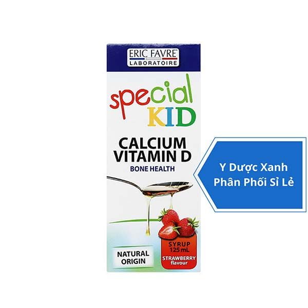 SPECIAL KID CALCIUM VITAMINE D, 125 ml, Siro hỗ trợ phát triển xương cho trẻ em từ 2 tuổi của Pháp