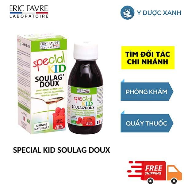 SPECIAL KID SOULAG DOUX, 125ml, Siro nhuận tràng, chống táo bón cho trẻ em trên 2 tuổi của Pháp