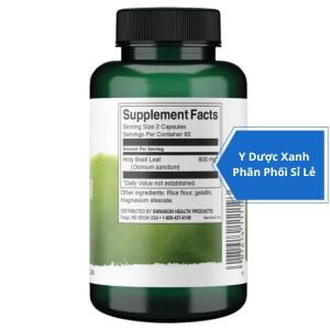 [Global] SWANSON HOLY BASIL LEAF, 120 viên, Viên uống hỗ trợ giảm căng thẳng cho người lớn của Mỹ