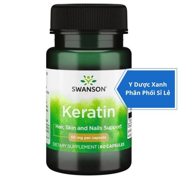 [Global] SWANSON KERATIN, 60 viên, Viên uống hỗ trợ da, tóc và móng cho người lớn của Mỹ