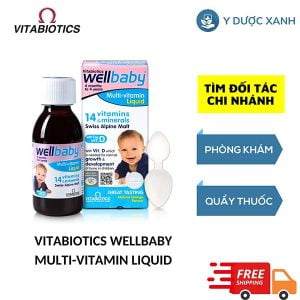 VITABIOTICS WELLBABY MULTI-VITAMIN LIQUID, 150ml, Siro tăng đề kháng cho trẻ em từ 4 tháng tuổi của Anh
