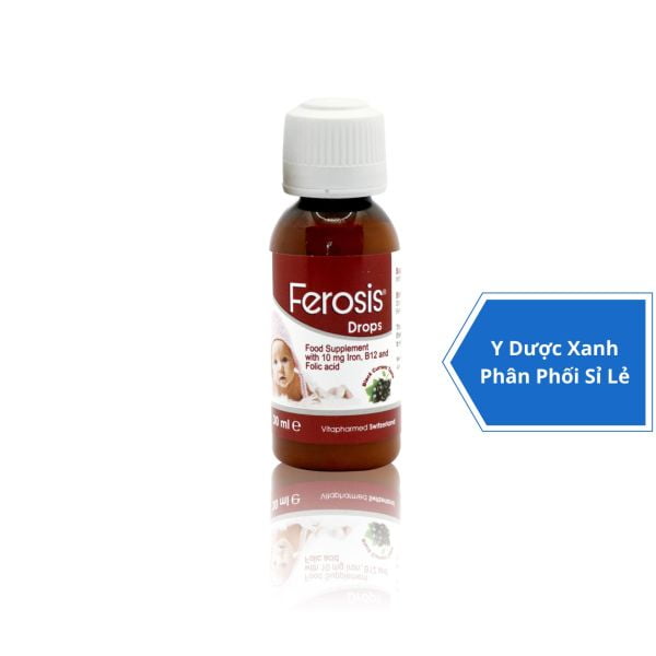VIVAKIDS FEROSIS DROPS, 30ml, Sắt nhỏ giọt cho trẻ từ 6 tháng của Thụy Sĩ